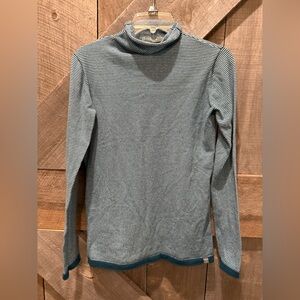 Title Nine Women’s Dark Turquoise Striped Knit Top Size medium